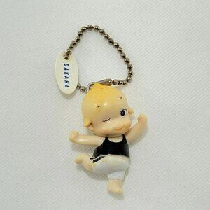 Rose ONeill Dakara Kewpie Yoga Keychain Energetic Pose Figure Chain Yogi Women